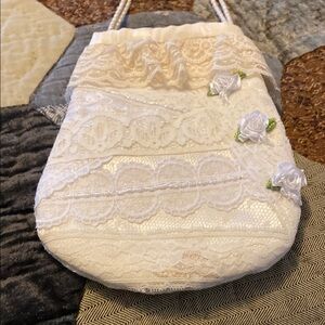 Elegant Lace Creamy White Women's Bag